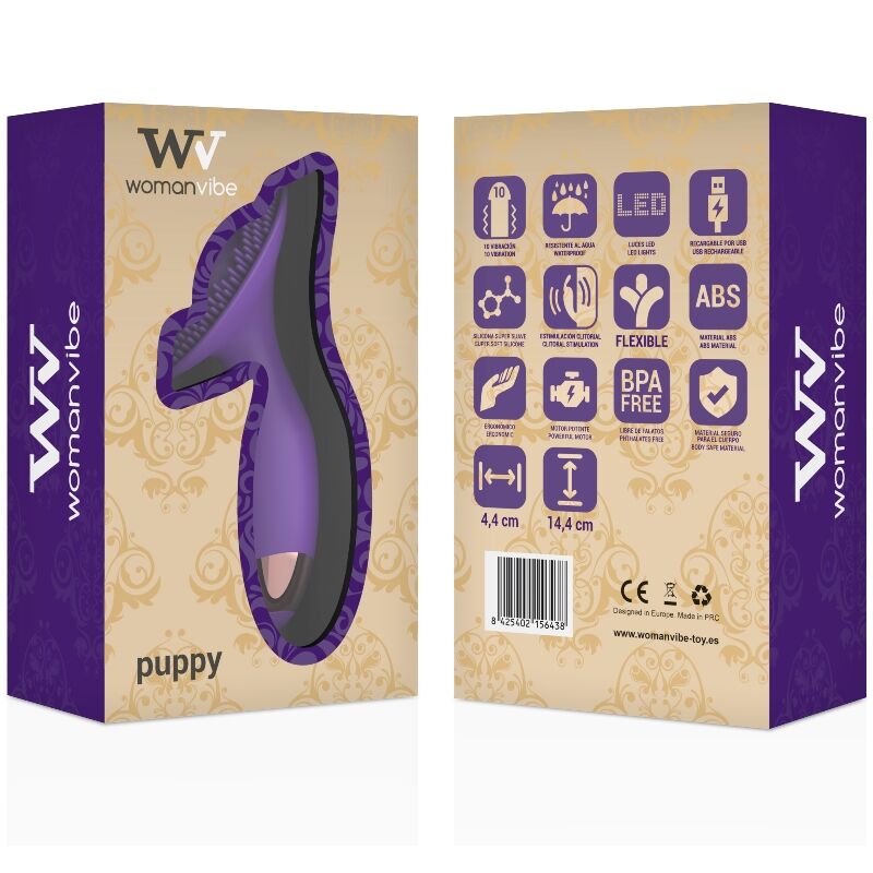 WOMANVIBE - PUPPY STIMULATOR ÅTERLADDNINGSBAR SILIKON