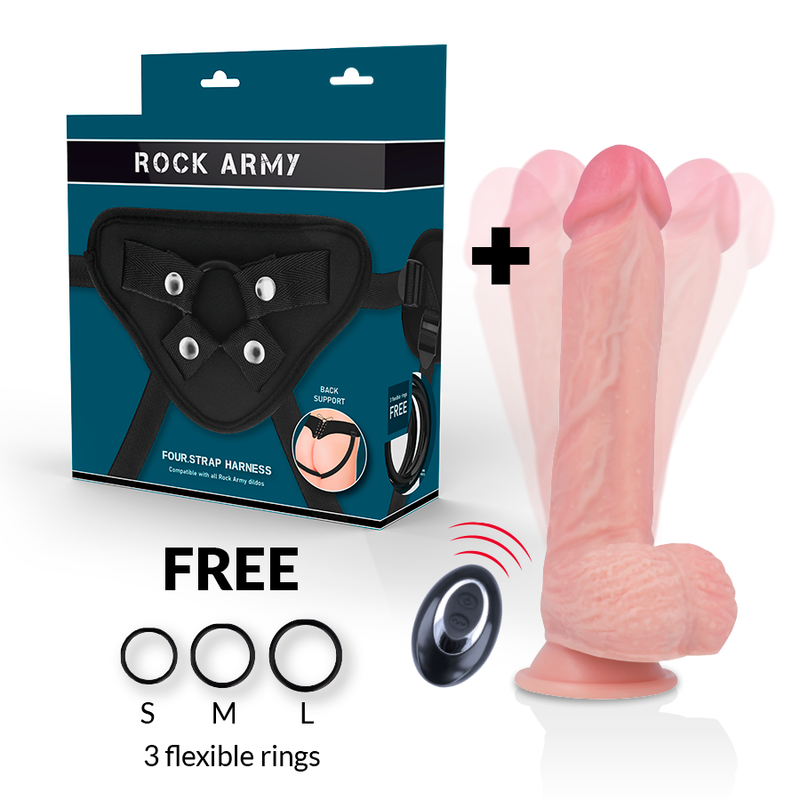 ROCKARMY Apache vibrator med fjärrkontroll i silikon