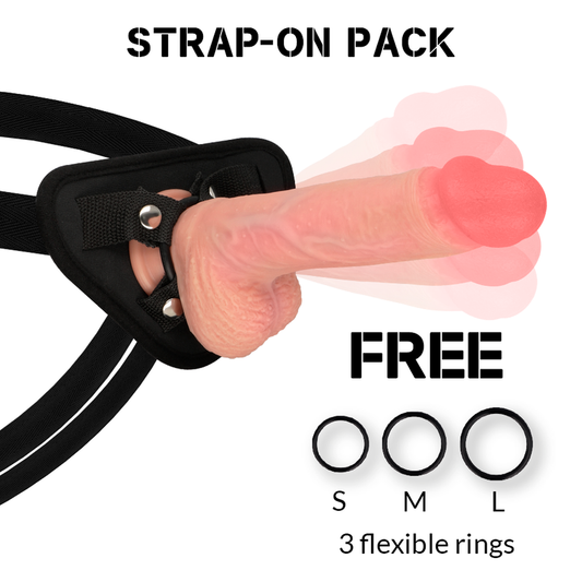 ROCKARMY - HARNESS + HAWK ROTATOR OCH VIBRATOR 22 CM -O- 4.6 CM