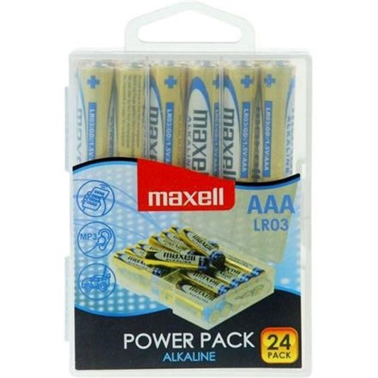 MAXELL AAA alkaliska batterier 24-pack