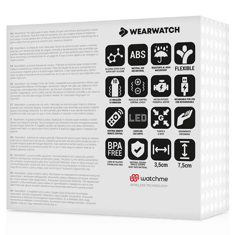 WEARWATCH - WATCHME TEKNOLOGI FJÄRRKONTROLL ÄGG BLÅ / ROSA