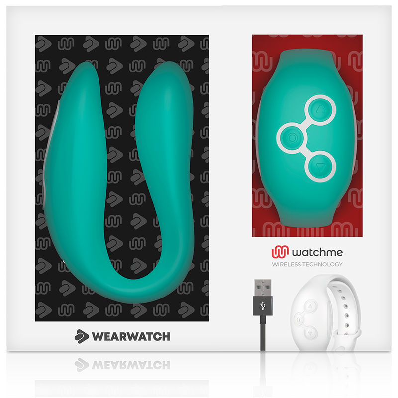 WEARWATCH DUAL ljust grön vibrator med WATCHME teknologi
