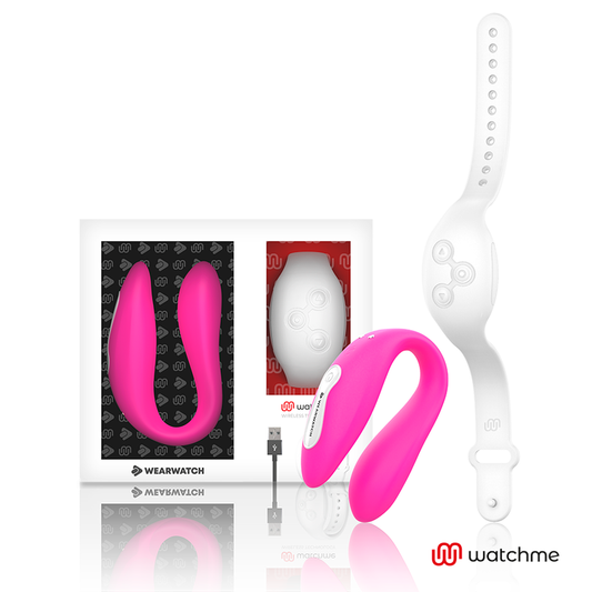 WEARWATCH DUAL TECHNOLOGY VIBRATOR i fuchsia och snövit