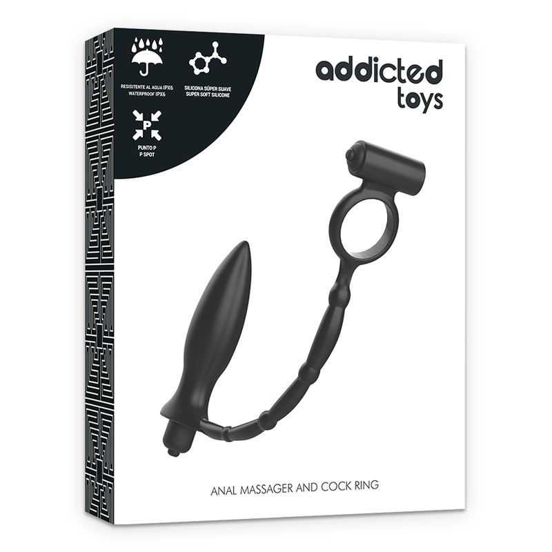 ADDICTED TOYS anal plug med vibrerande ring