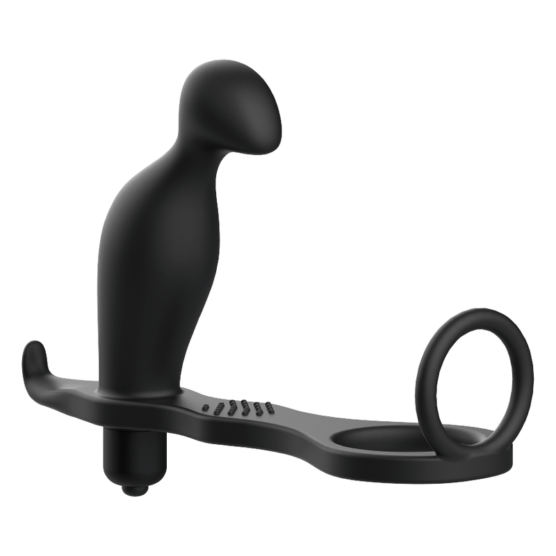 ADDICTED TOYS - ANAL PLUG MED SVART SILIKONRING 12 CM