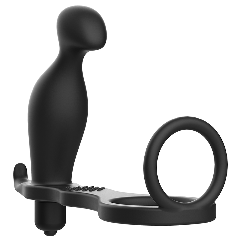 ADDICTED TOYS - ANAL PLUG MED SVART SILIKONRING 12 CM