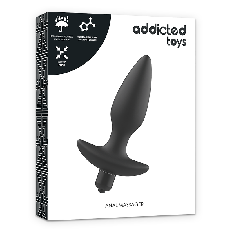 ADDICTED TOYS Massager Plug Anal med Vibration Svart